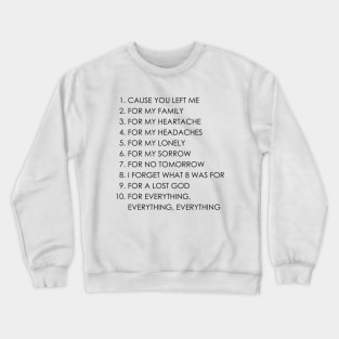 I Forget What Eight Was For Violent Femmes Kiss Off Crewneck Sweatshirt